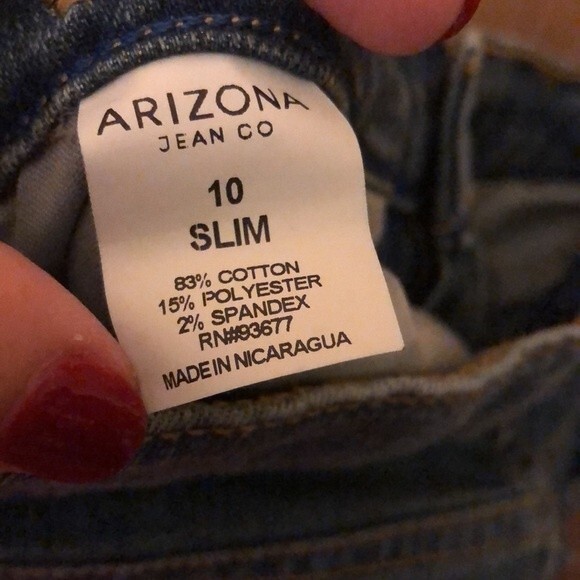 Arizona jean company denim jeans size 10 slim - Picture 8 of 9
